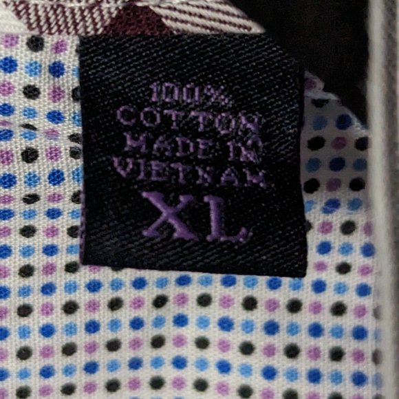 Michelsons London* Men's‎ Long Sleeve Button Down Curved Hem Striped Shirt~ XL - Picture 5 of 14